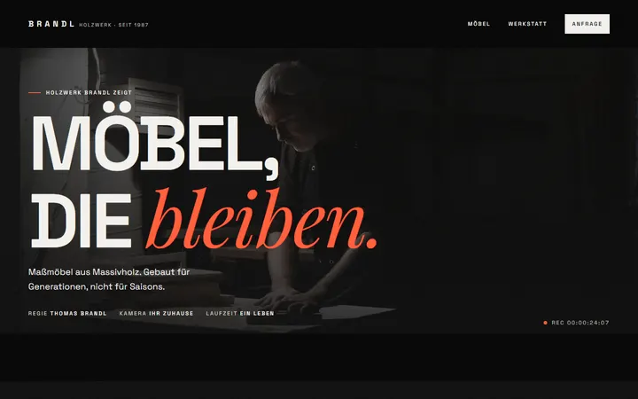 Demo-Website Holzwerk Brandl