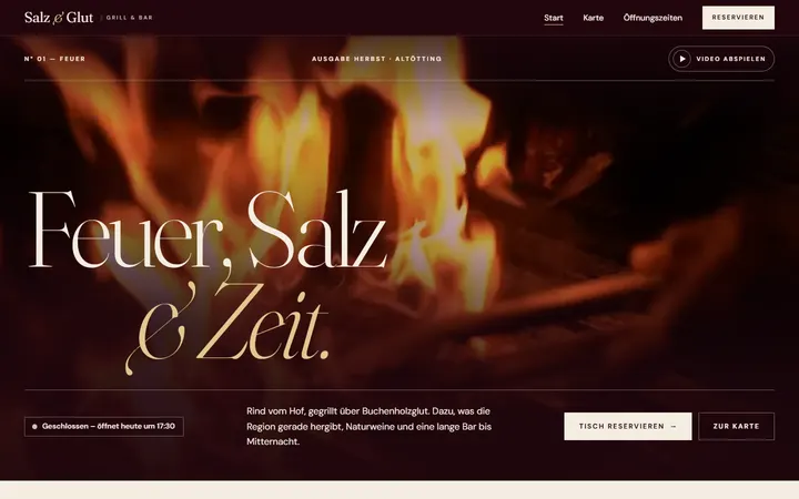 Demo-Website Salz & Glut