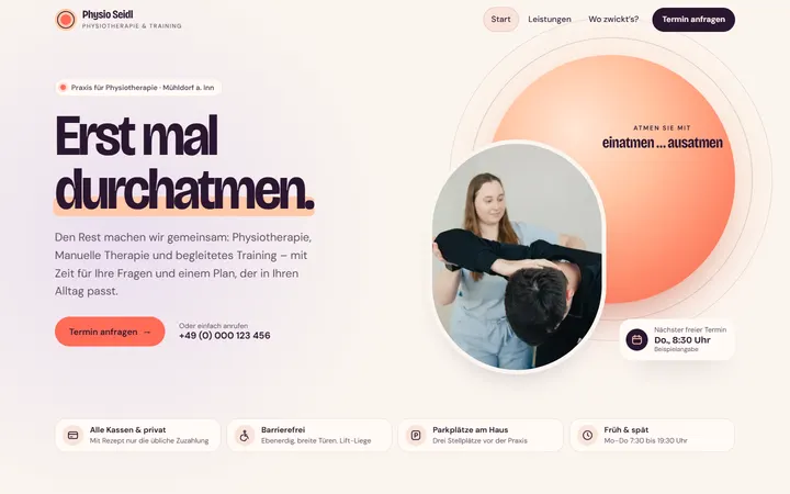 Demo-Website Physio Seidl